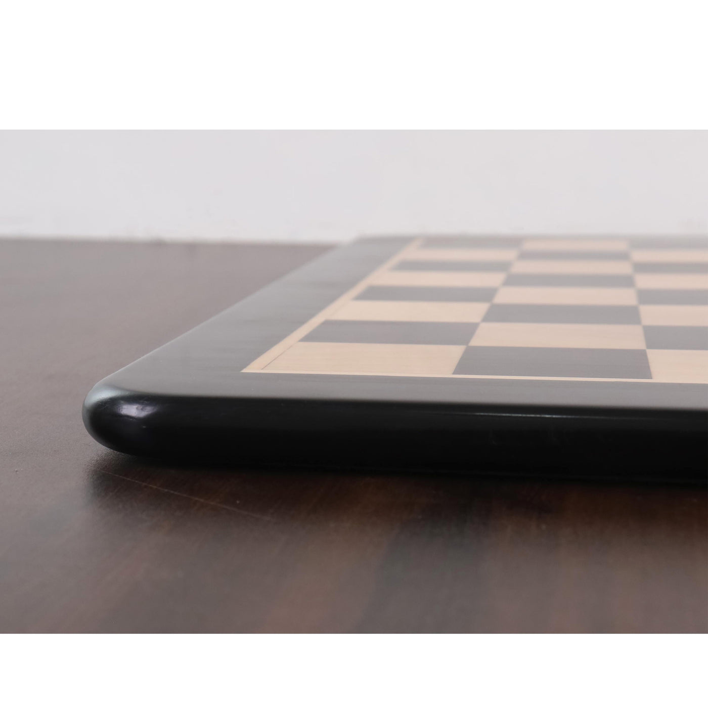 21 inches Large Solid Inlaid Ebony & Maple Wood Chess board - Square of 55 mm