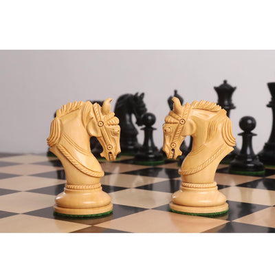 Combo of 4.3" Imperator Luxury Staunton Chess Set - Pieces in Ebony Wood with Board and Box