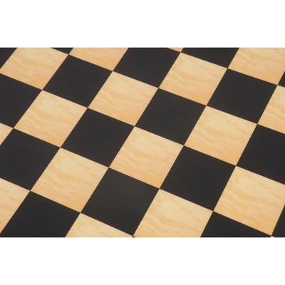 21" Queen's Gambit Printed Chess Board- Ebony & Maple - 55mm square- Matt Finish