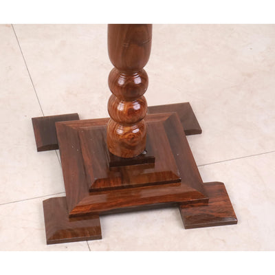 20" Wooden Chess Board Table with Staunton Chess Pieces - Golden Rosewood & Maple