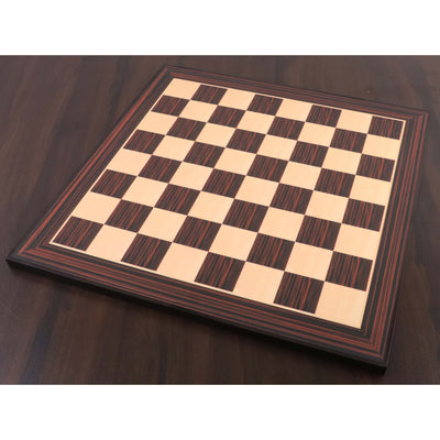 21" Tiger Ebony & Maple Wood Printed Chess Board- 55mm square- Matt Finish
