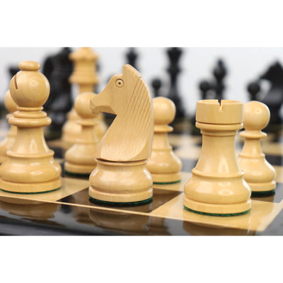 3.9" Tournament Chess Set Combo -Pieces in Ebonised boxwood with Board and Box