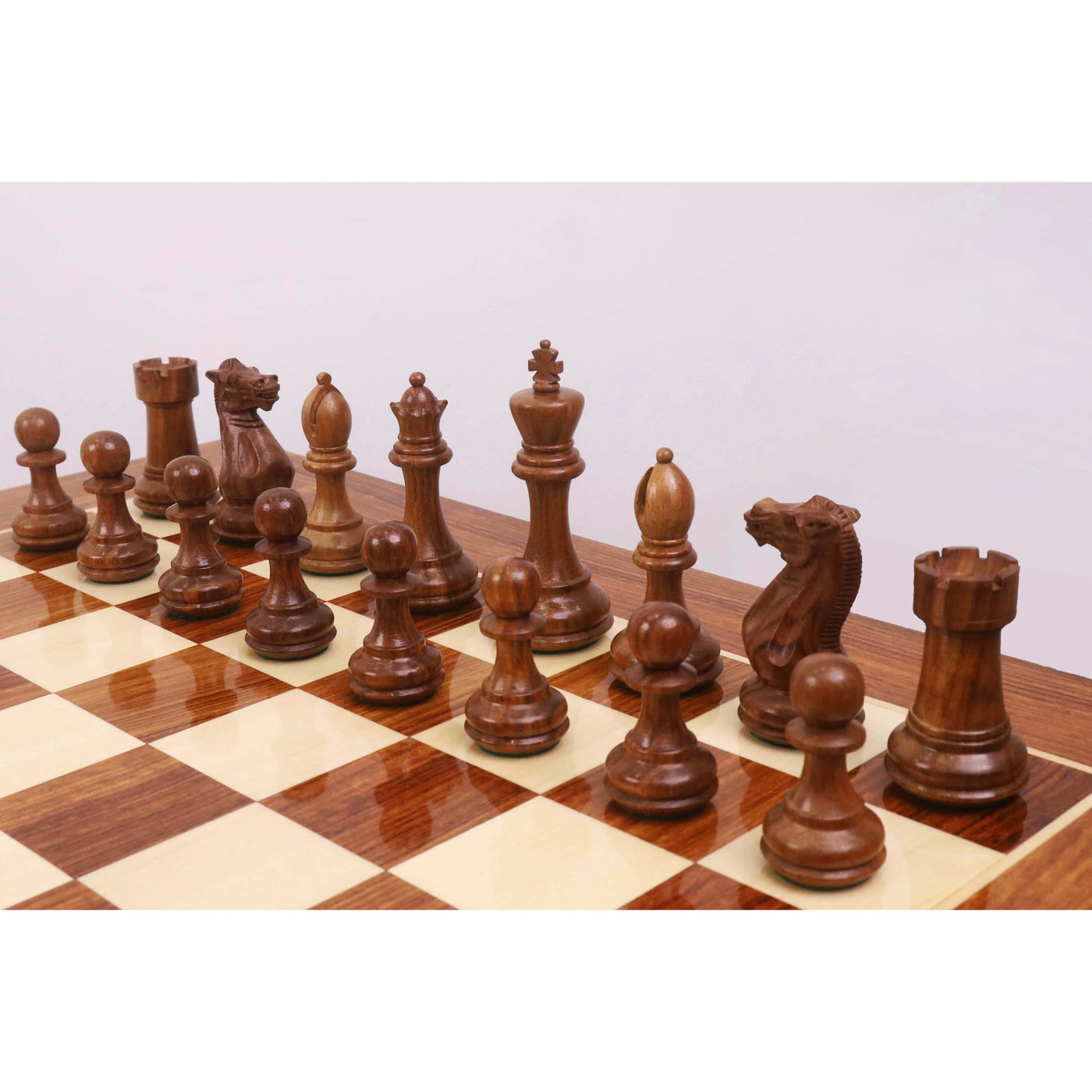 23" Tournament Chess Board Table with 4.1" Pro Staunton Weighted Wooden Chess Pieces - Golden Rosewood