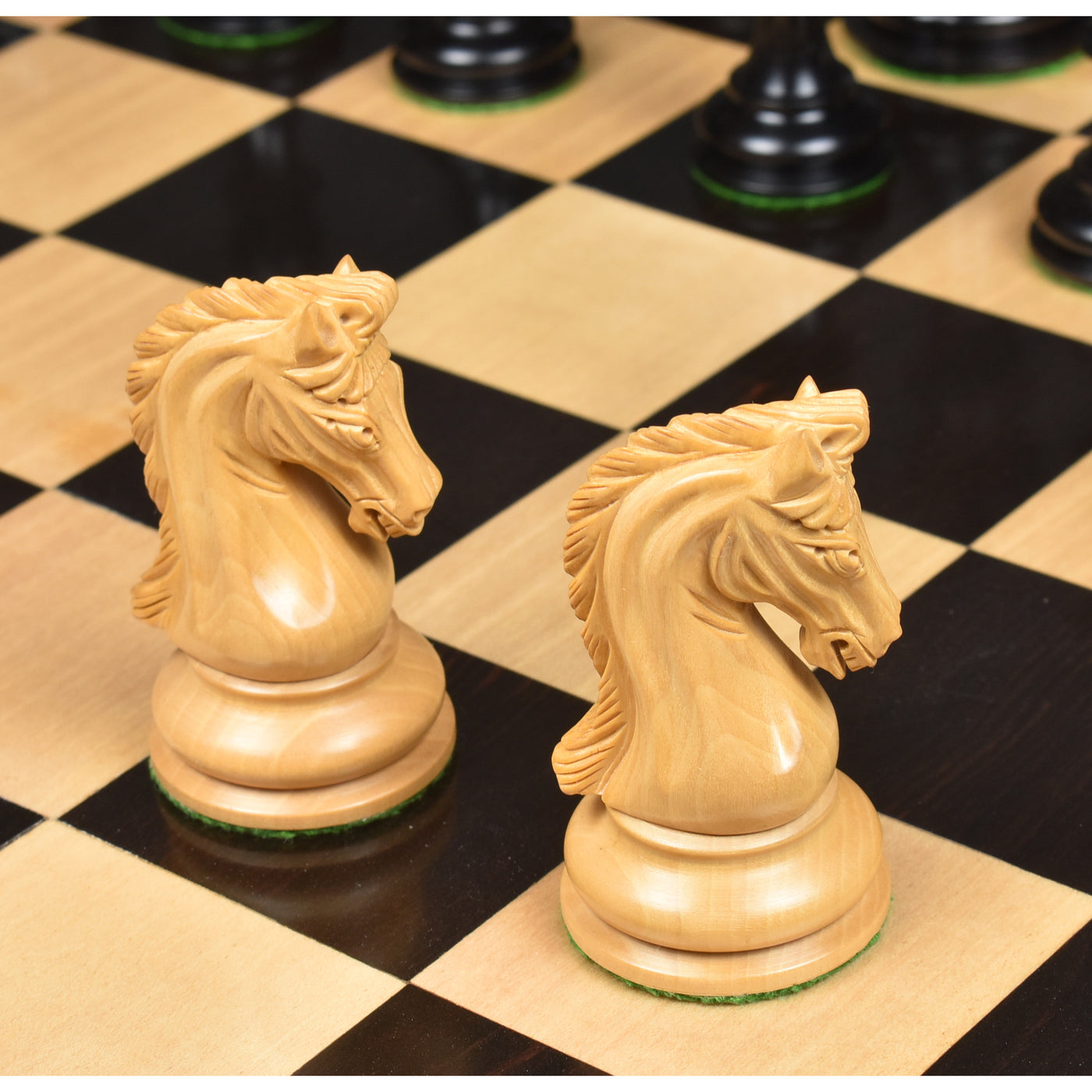 Combo of Repro 2016 Sinquefield Staunton Chess Set - Pieces in Ebony Wood with Board and Box