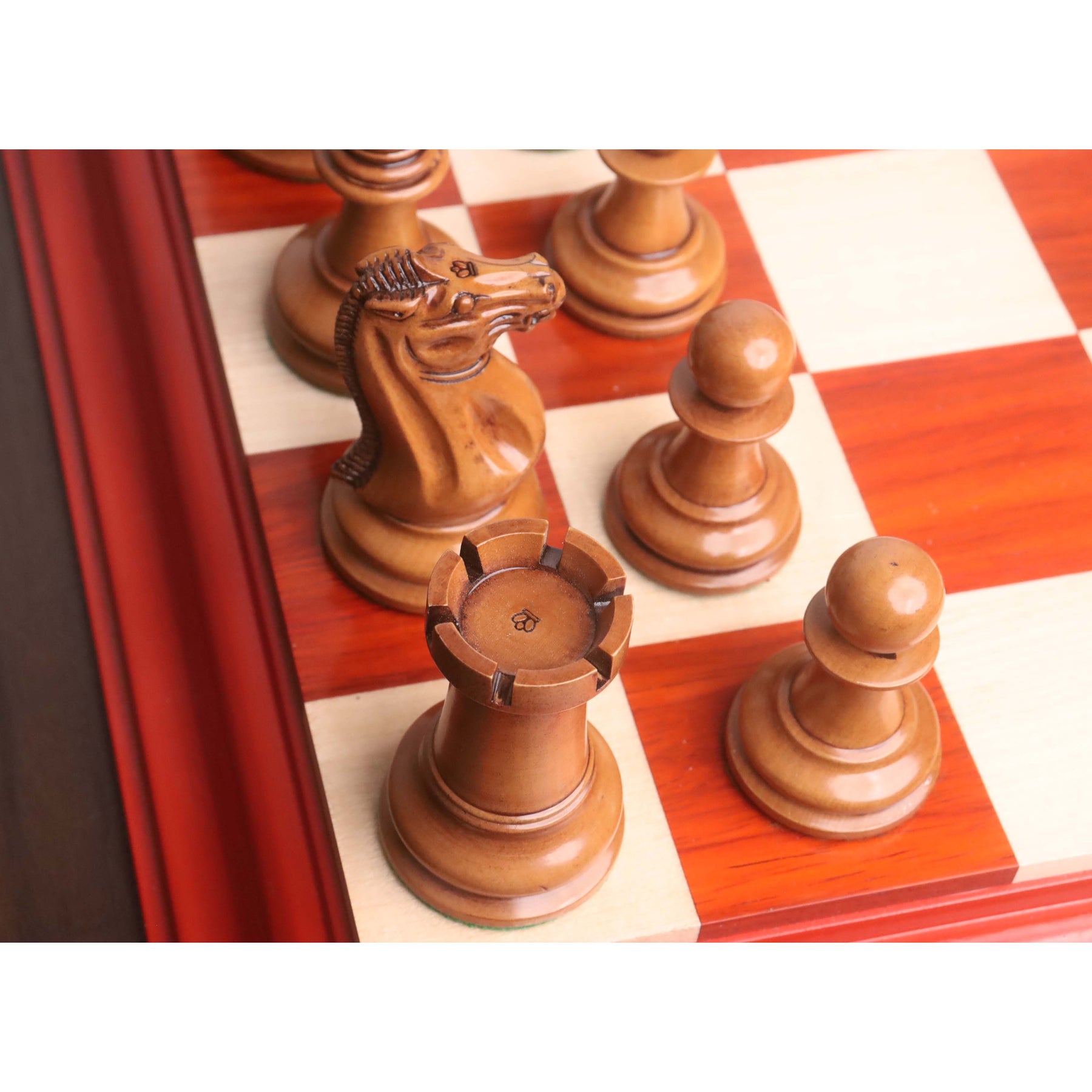 1849 Original Staunton Chess Set- Chess Pieces Only- Lacquered Distres