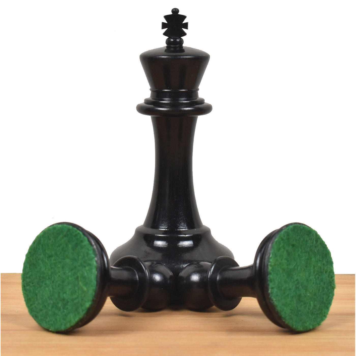 Slightly Imperfect 3.5" 1852-55 Harrwitz Staunton Chess Set- Chess Pieces Only- Antiqued Boxwood & Ebony