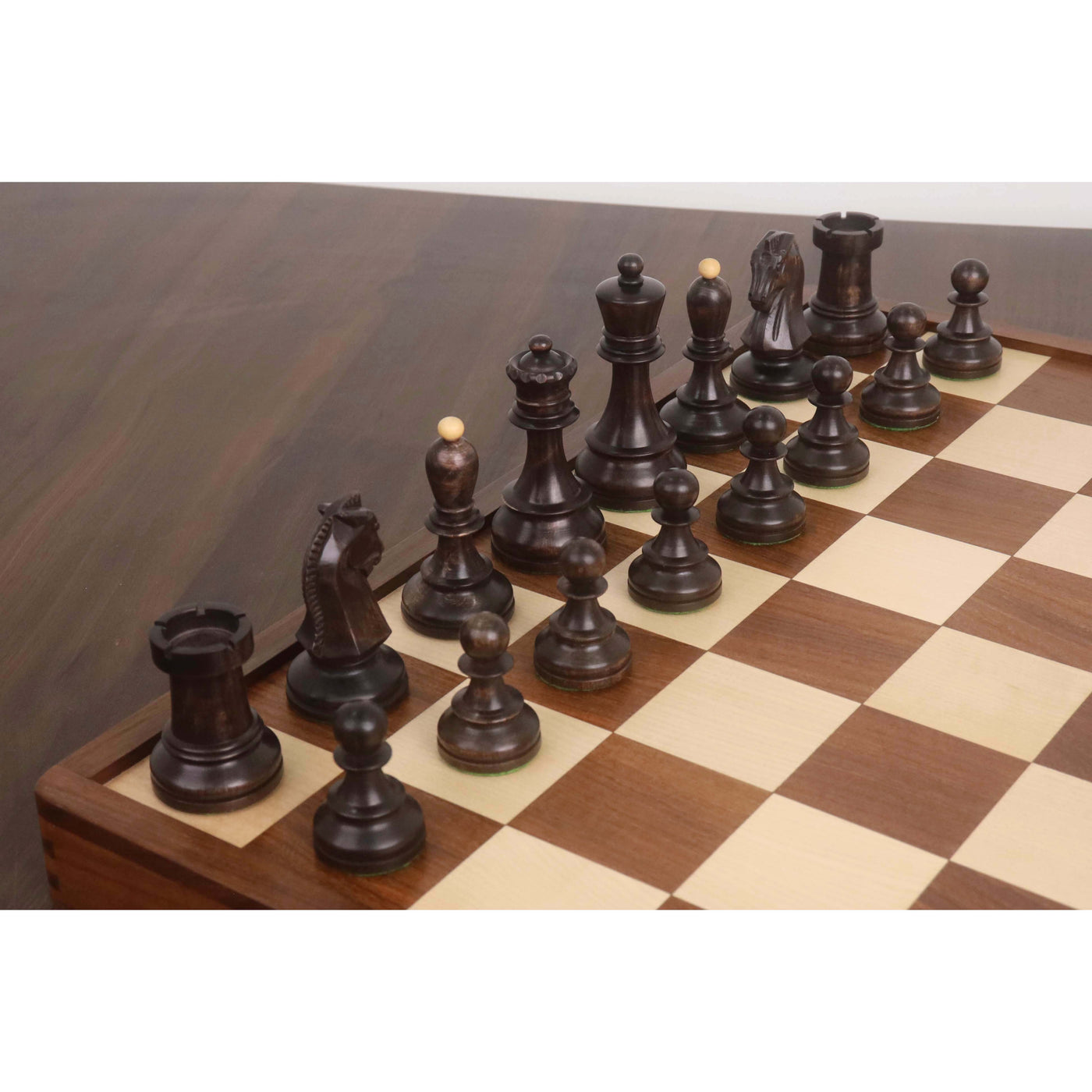 1950s' Fischer Dubrovnik Chess Pieces with Folding Style Dubrovnik Chess Board