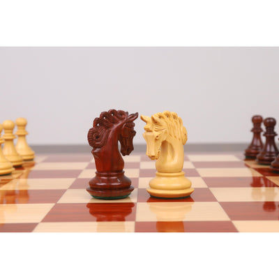 3.3" Spiraled Steed Luxury Chess Set- Chess Pieces Only - Bud Rosewood & Boxwood