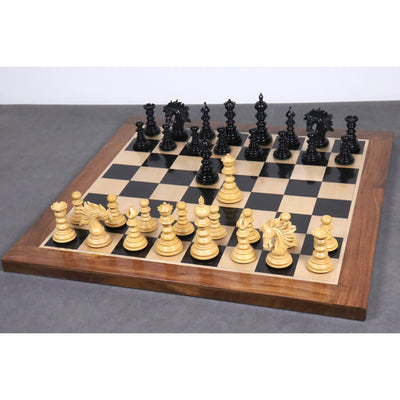 Combo of 4.3" Marengo Luxury Staunton Chess Set - Pieces in Ebony Wood with Board and Box