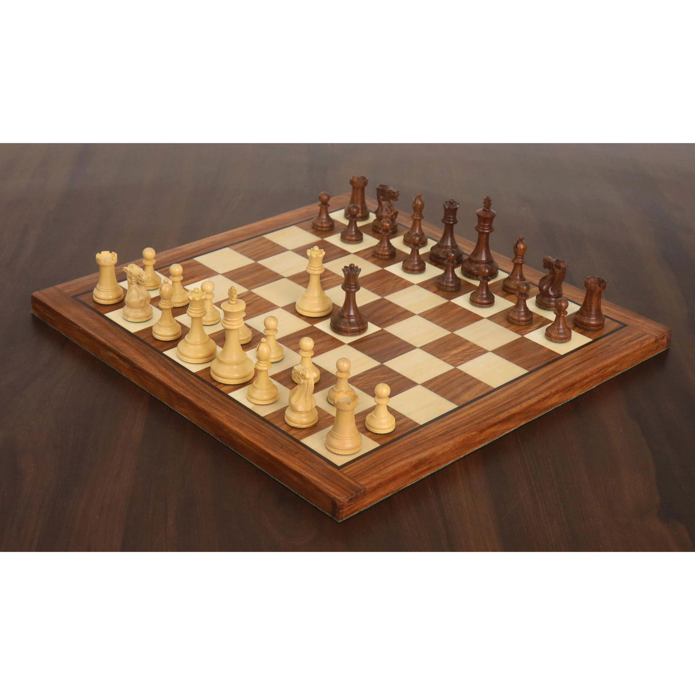 12” Minimalist Staunton Travel Chess Set – Elegant Non-Magnetic Gift Edition