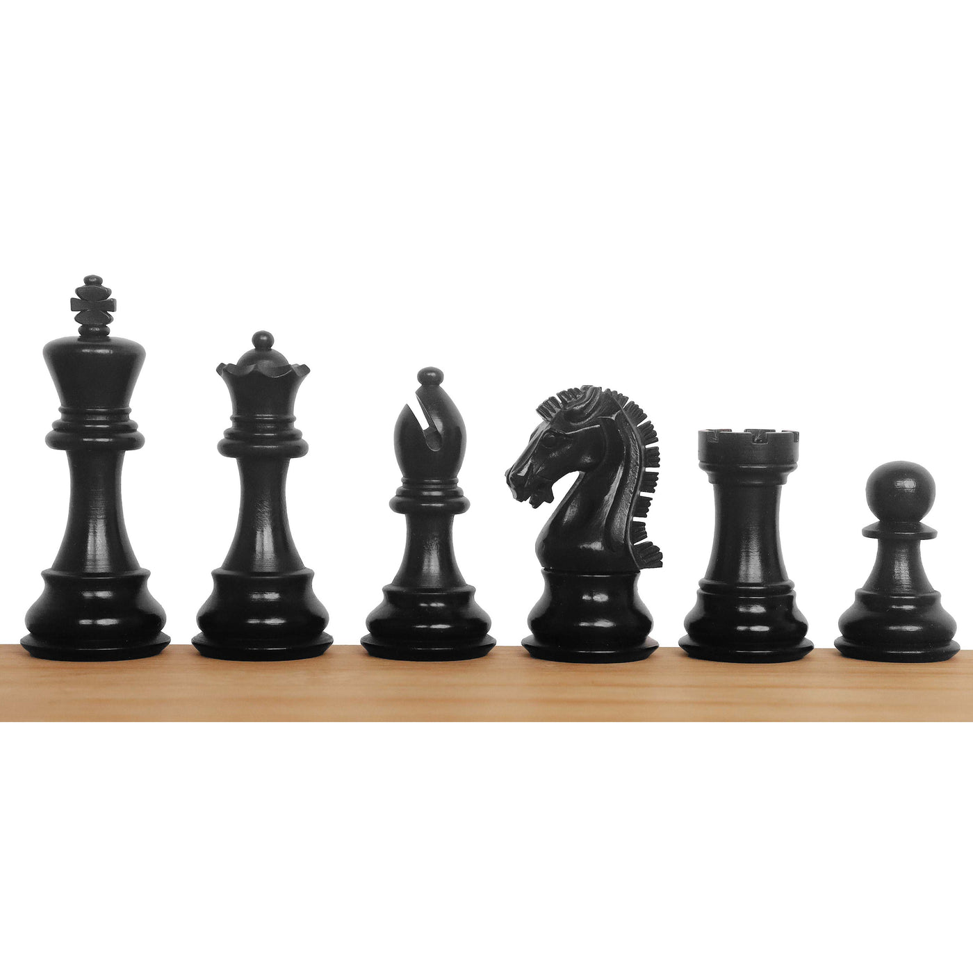 3" Craftsman Staunton Chessnut Air Sensor Compatible Set- Chess Pieces Only- Ebonised Boxwood