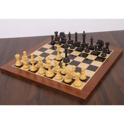 4.6" Prestige Luxury Staunton Chess Set - Chess Pieces Only -Natural Ebony Wood- Triple Weighted