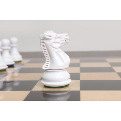 Slightly Imperfect 3" Pro Staunton Black & White Painted Wooden Chess Set - Chess Pieces Only