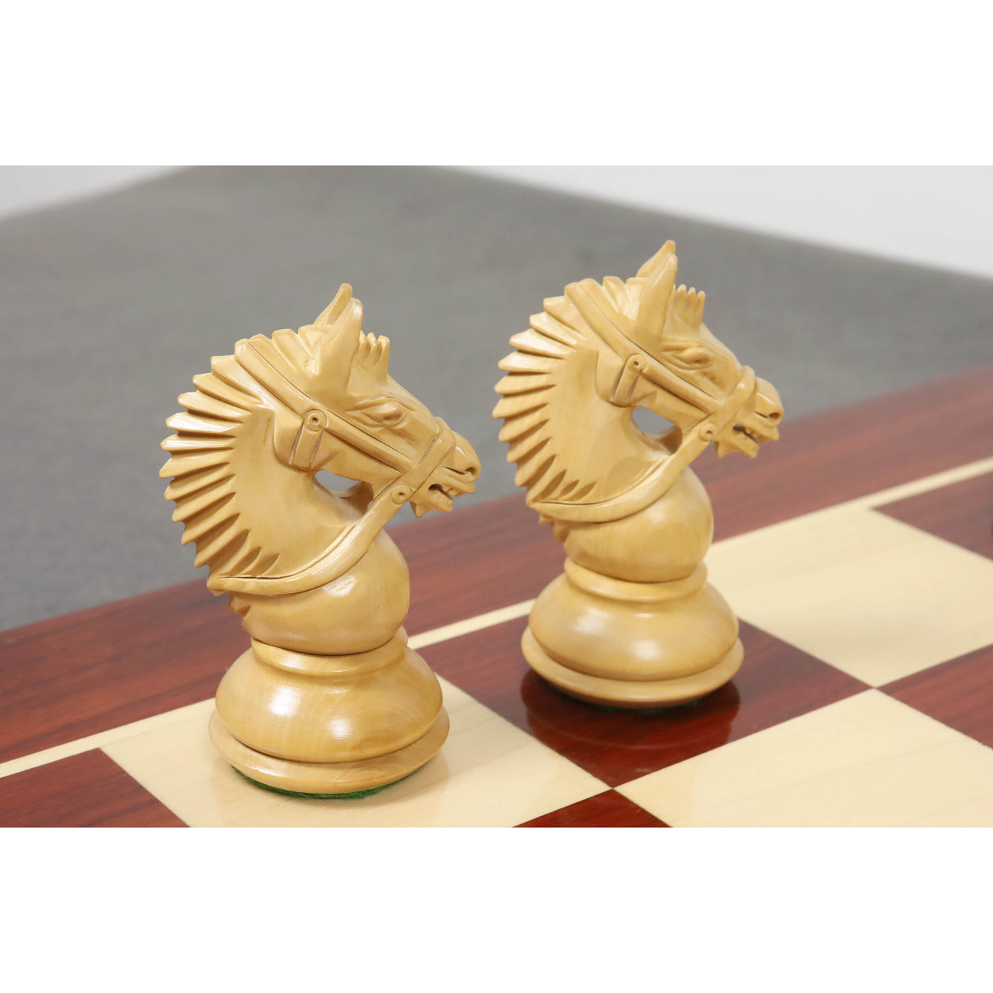 Slightly Imperfect 4.2" American Staunton Luxury Chess Set- Chess Pieces Only-Triple Weighted Budrose Wood