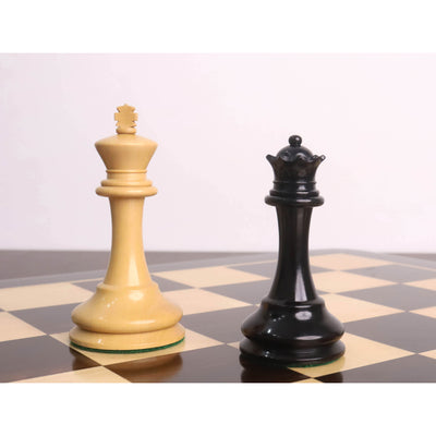 3.5" Circa 1856 Anderssen Drop Jaw Staunton Chess Set - Chess Pieces Only - Ebony & Boxwood