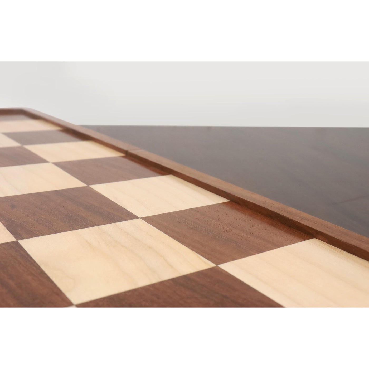 1950's Dubrovnik Chess Board Folding Style in Golden Rosewood & Maple Wood with Internal Storage - 57 mm square