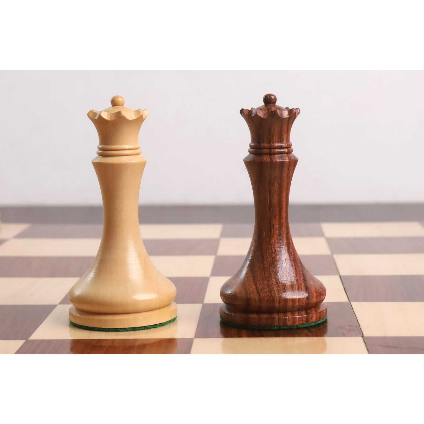 3.9" Zadar Series Modern Minimalist Chess Set- Chess Pieces Only- Weighted Golden Rosewood