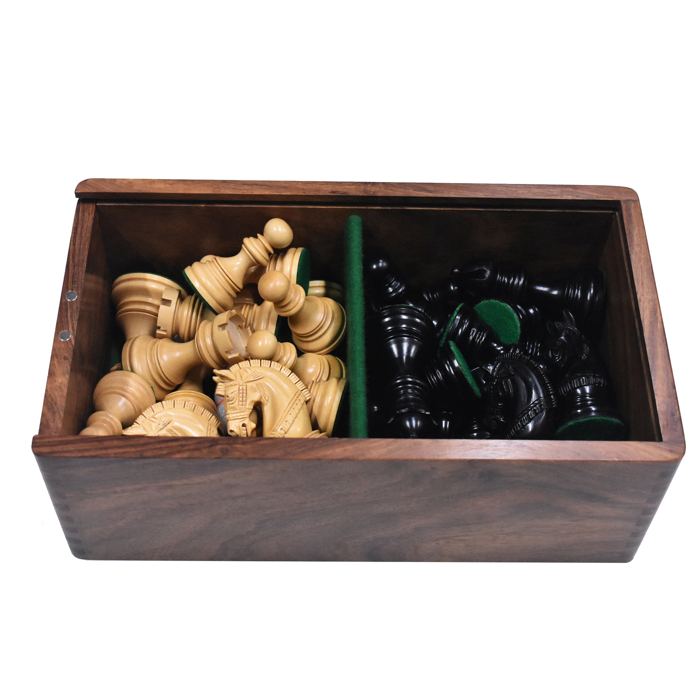 Combo of Sleek Staunton Luxury Chess Set - Pieces in Ebony Wood with Board and Box