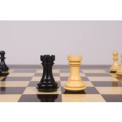 3.3" Spiraled Steed Luxury Chess Set- Chess Pieces Only - Ebony & Boxwood