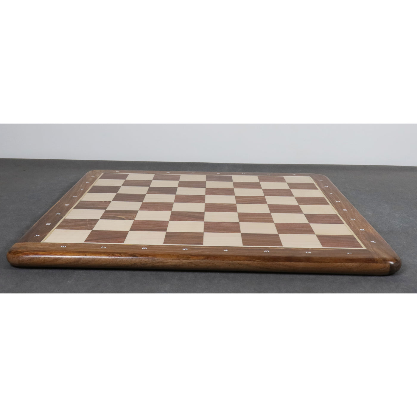 19" Golden Rosewood & Maple Solid Inlaid Wood Chess board - Algebraic Notations