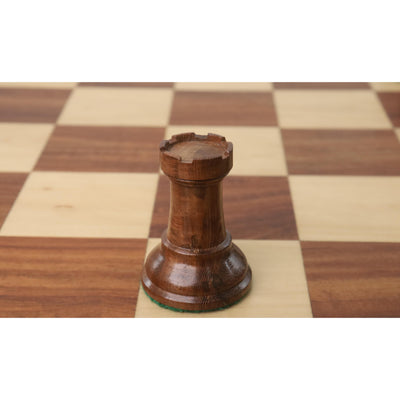 Slightly Imperfect 3.7" Reproduced Drueke Player's Choice Chess Set - Chess Pieces Only - Golden Rosewood