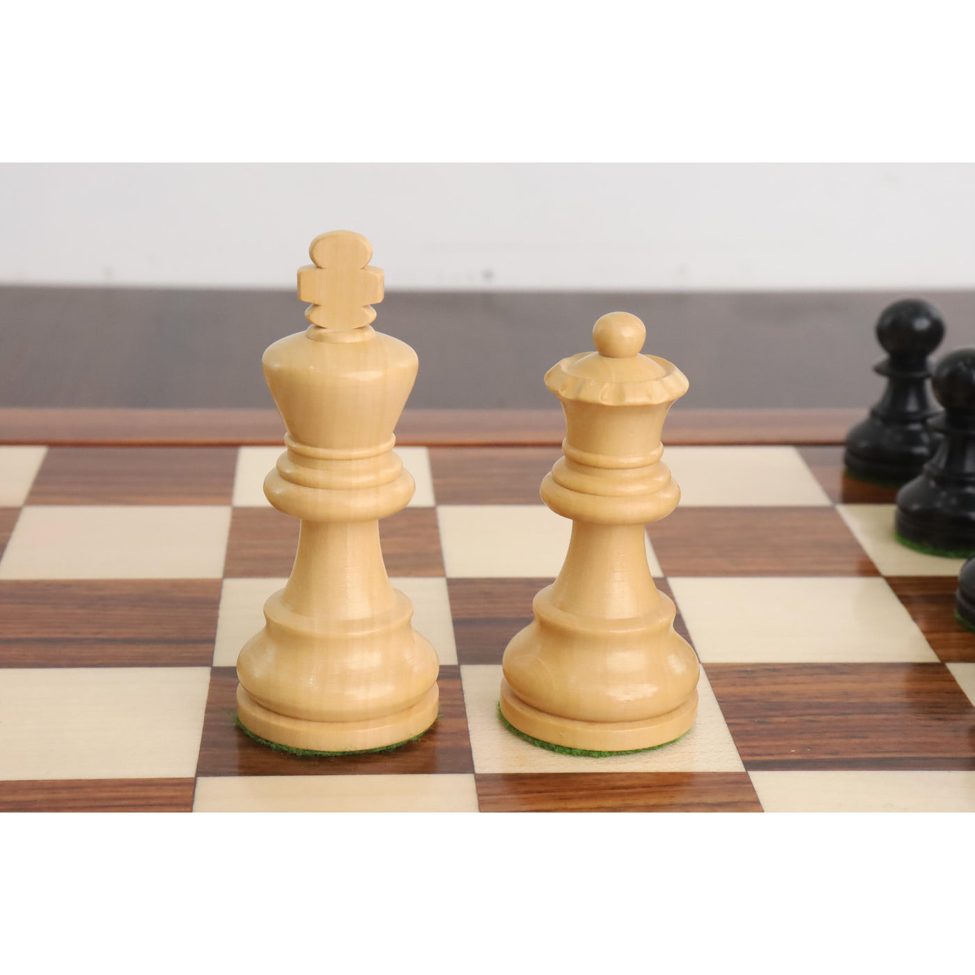 2.75" Tournament Staunton Chess Set - Chess Pieces Only - Ebonised Boxwood- Compact size