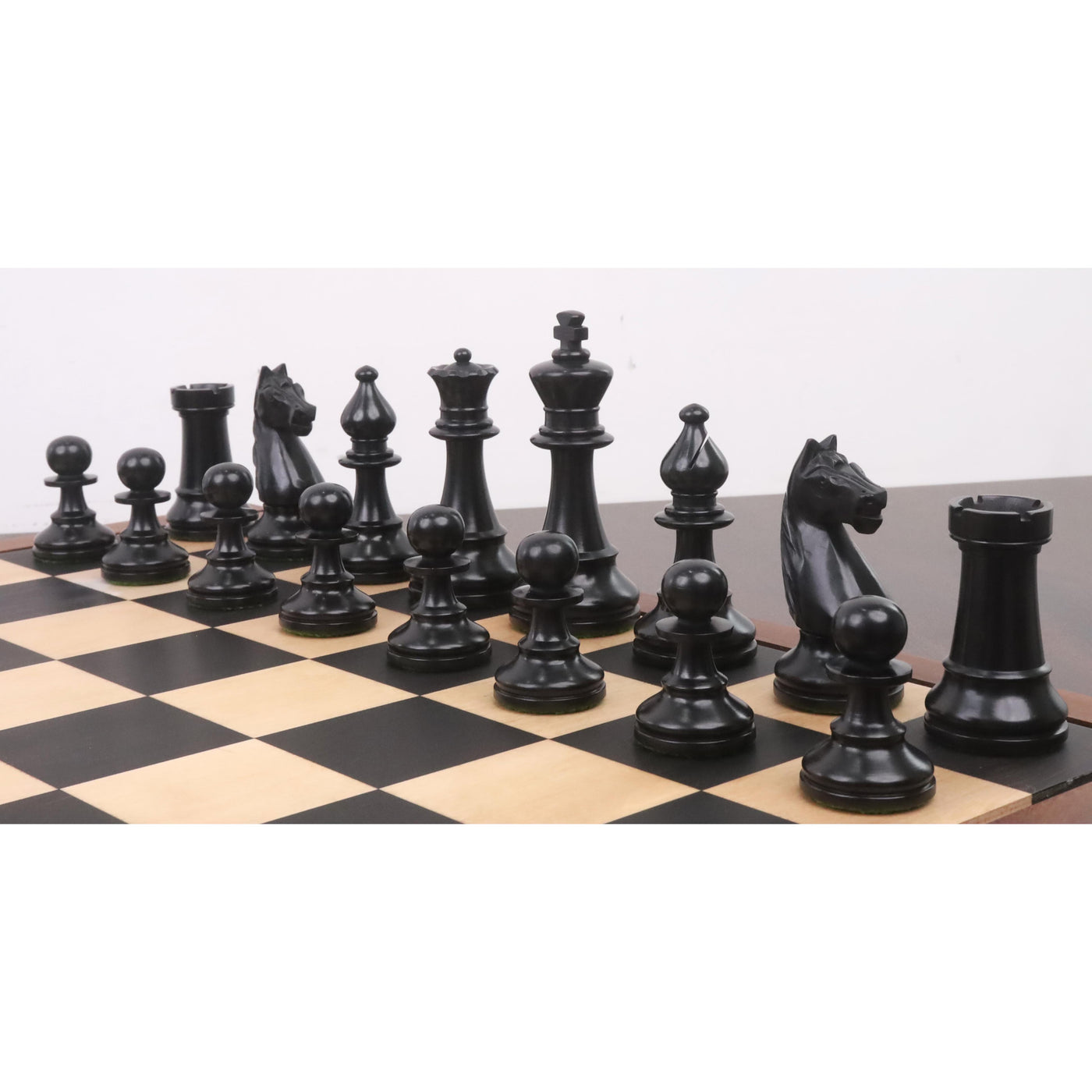 Slightly Imperfect French Grandmaster's Staunton Chess Set- Chess Pieces Only- Antiqued Boxwood- 4.1" King