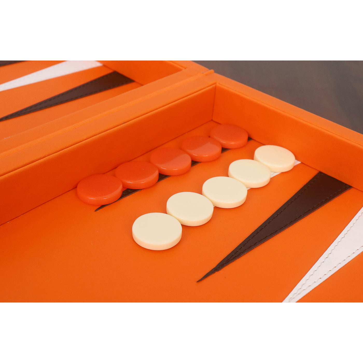 18" Premier Leatherette Backgammon Set – Briefcase Style Travel Set