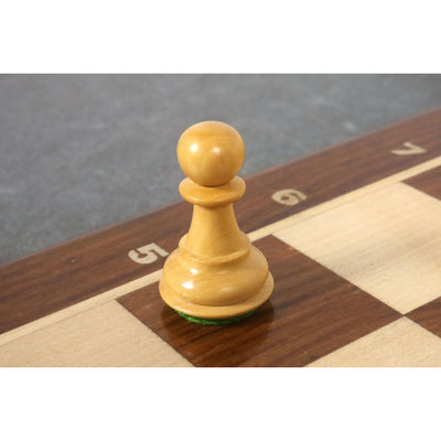 3.75" Queens Gambit Staunton Chess Set - Chess Pieces Only - Weighted Golden Rosewood