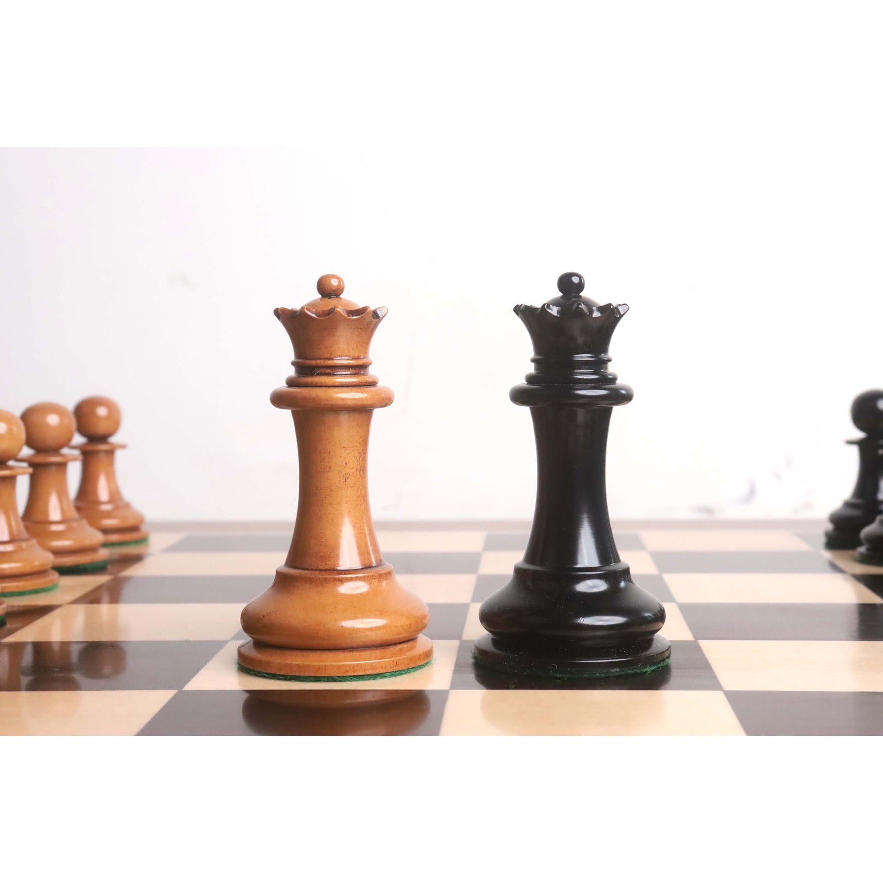 1849 Original Staunton Chess Set- Chess Pieces Only- Lacquered Distres