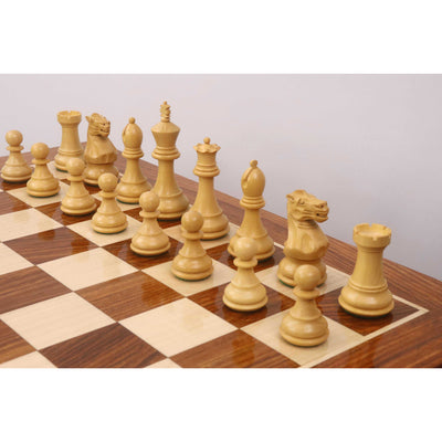 20" Monarch Series Chess Board Table with 3.6" Professional Staunton Chess Pieces - Golden Rosewood
