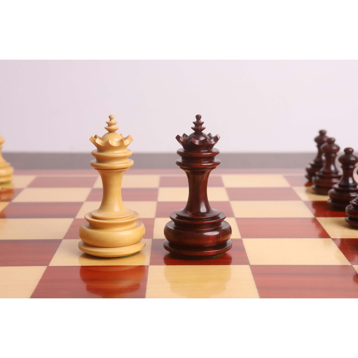 3.3" Moonlit Majesty Luxury Chess Set- Chess Pieces Only - Bud Rosewood & Boxwood