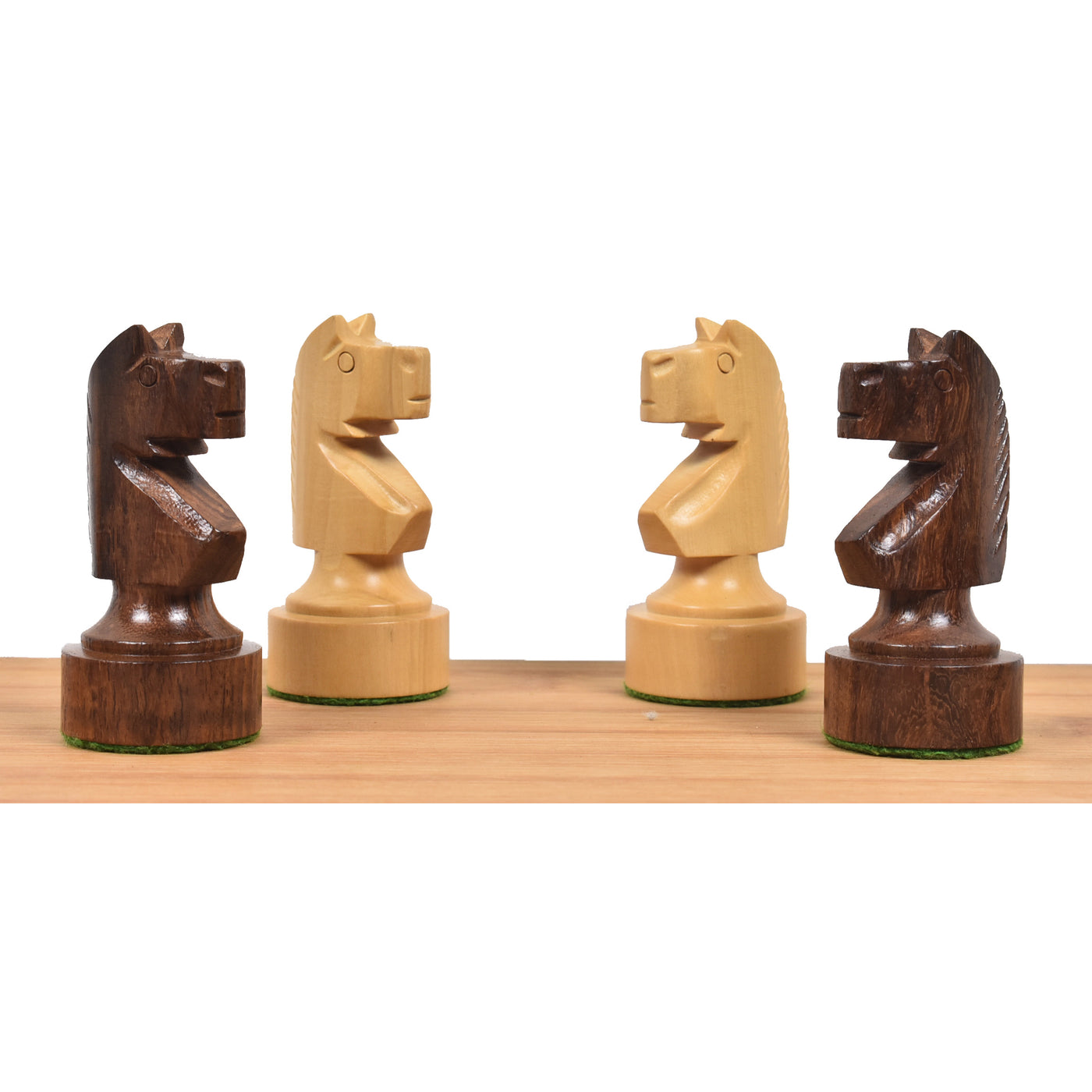 3.8" Bundesform German Staunton Chess set- Chess Pieces with Board and Box - Golden Rosewood