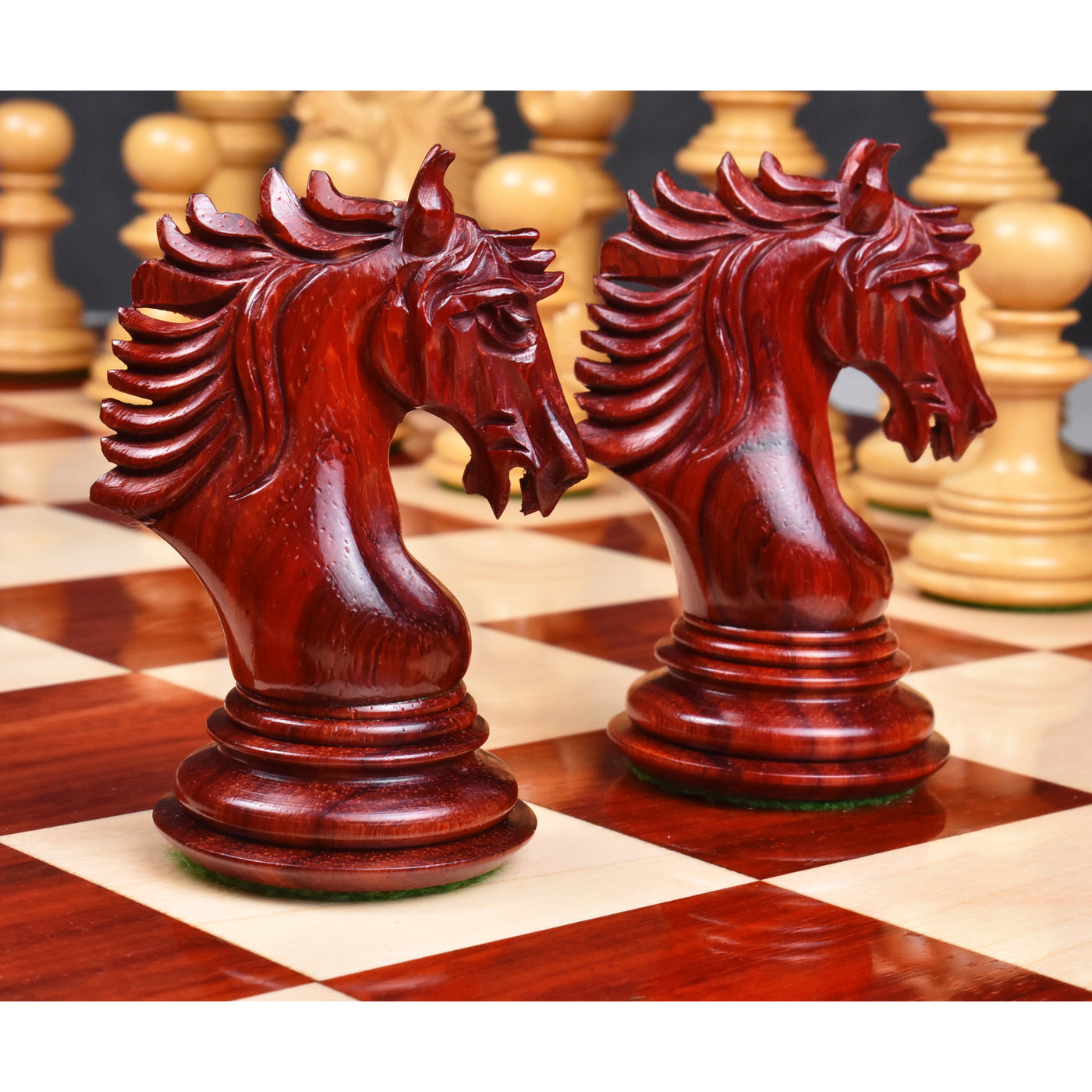 Combo of 4.6" Arthur Luxury Staunton Chess Set - Pieces in Bud Rosewood with Board and Box
