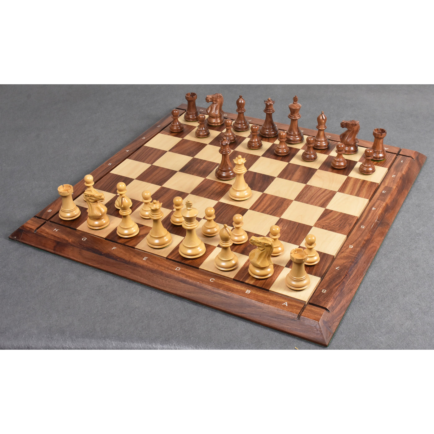 3.6" Professional Staunton Chessnut Sensor Compatible Set- Chess Pieces Only- Golden Rosewood