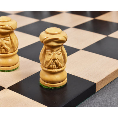 Slightly Imperfect 3.5" Crescent Mannequin Hand Carved Chess Set- Chess Pieces Only - Golden Rosewood