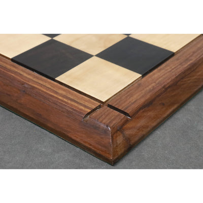 Combo of 1960's Soviet Championship Tal Chess Set - Pieces in Antiqued Boxwood with 21" Chess Board with Storage Box