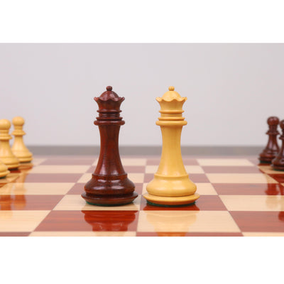 3.3" Spiraled Steed Luxury Chess Set- Chess Pieces Only - Bud Rosewood & Boxwood