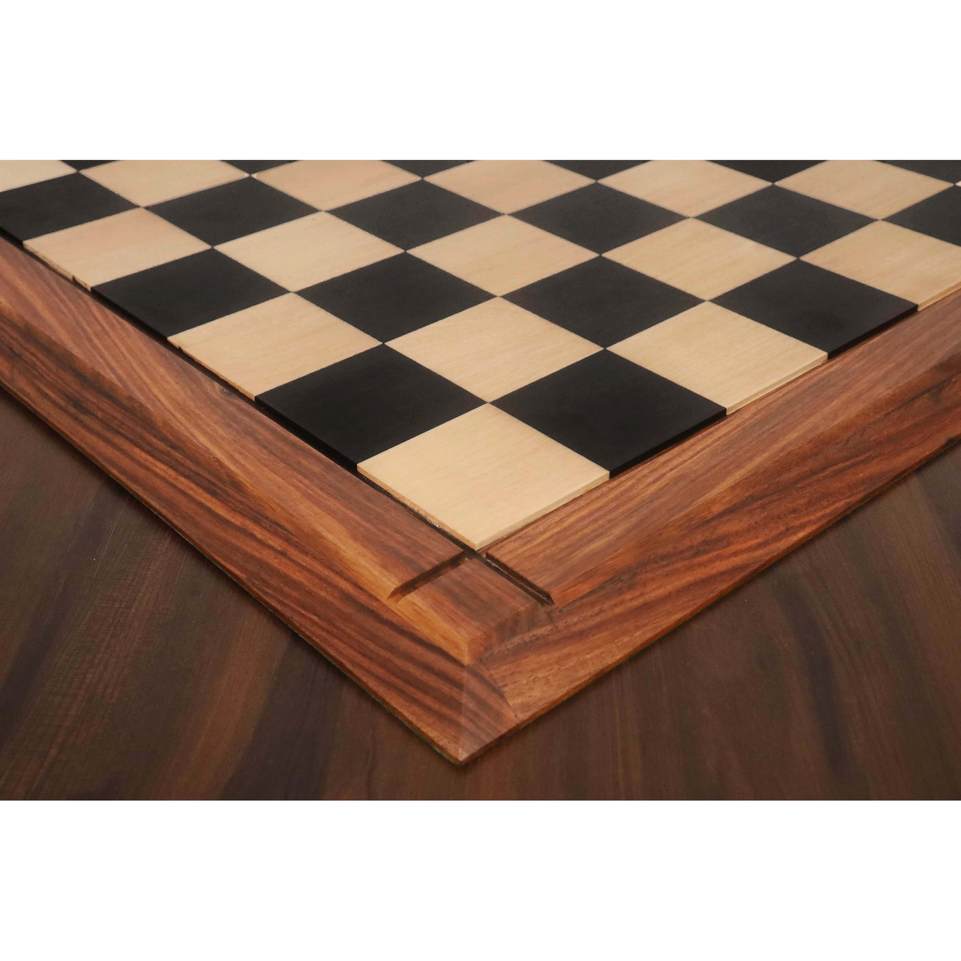25" Players Choice Ebony & Maple Wood Chess Board- 65 mm square - Matt Finish