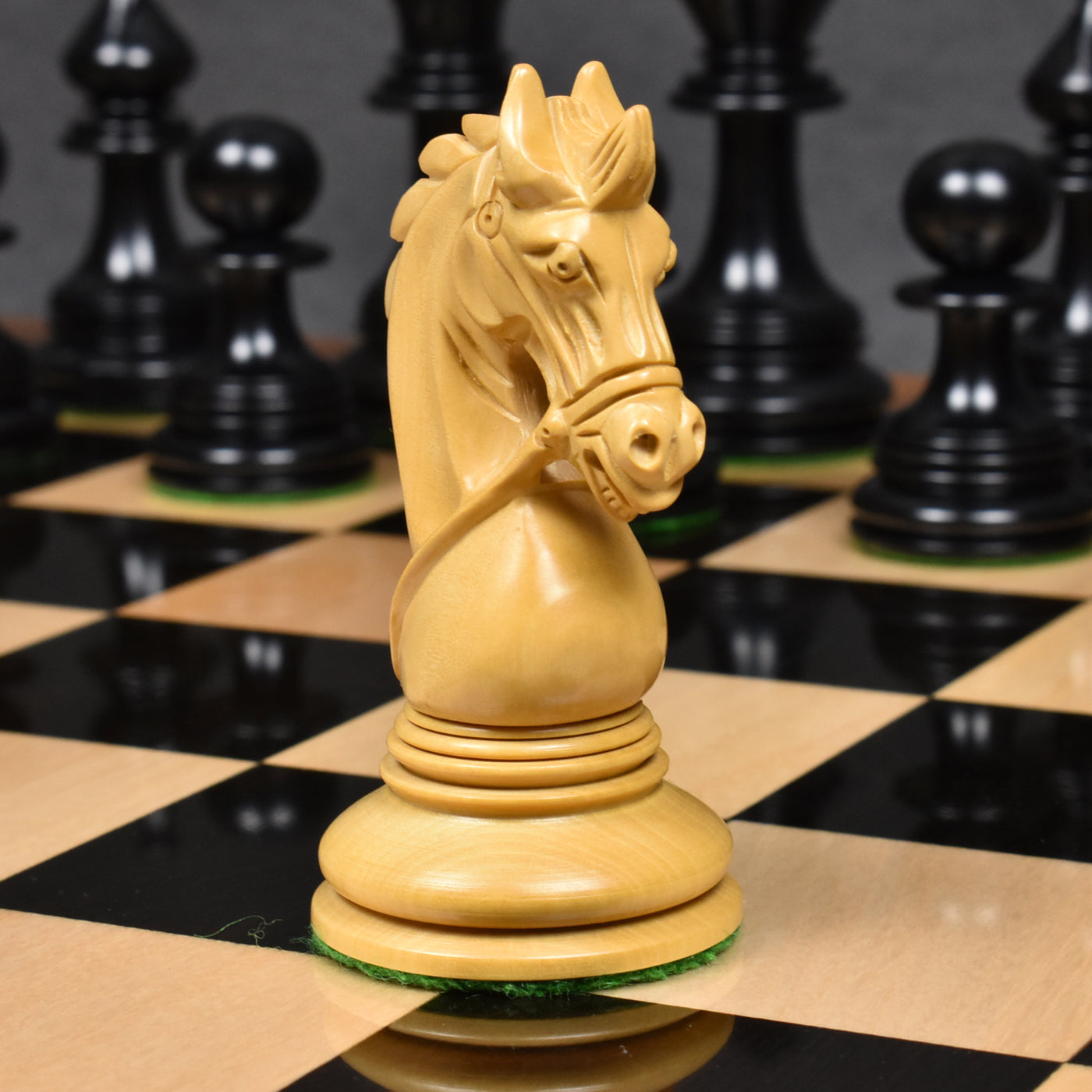 4.3" Napoleon Luxury Staunton Chess Set - Chess Pieces Only -Triple Weighted Ebony Wood