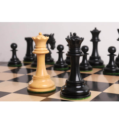 Combo of 4.3" Imperator Luxury Staunton Chess Set - Pieces in Ebony Wood with Board and Box