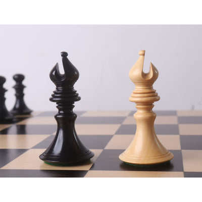 Combo of 4.3" Aristocrat Series Luxury Staunton Chess Set - Pieces in Ebony Wood & Boxwood with Board and Box