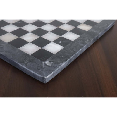 Onyx Marble Chess Pieces & Board Combo Set - 10" - Black and White Stone