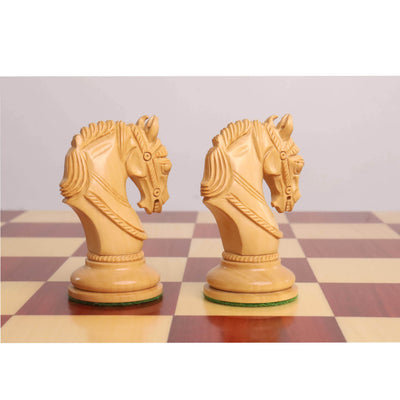 Combo of 4.3" Imperator Luxury Staunton Chess Set - Pieces in Bud Rosewood with Chess Board and Storage Box