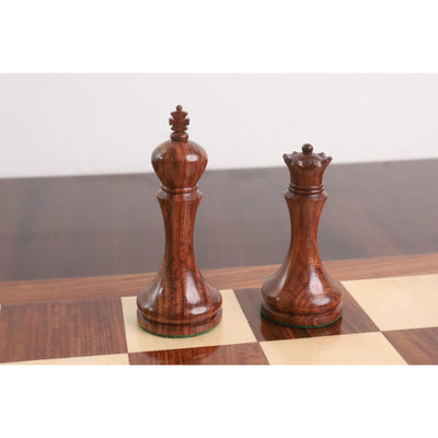 3.9" Zadar Series Modern Minimalist Chess Set- Chess Pieces Only- Weighted Golden Rosewood