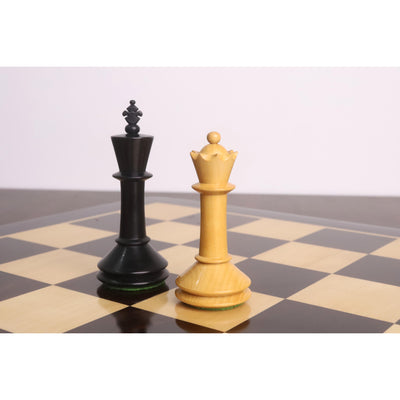 3.5" Monolith Miniature Chess Set- Chess Pieces Only - Ebonised Boxwood