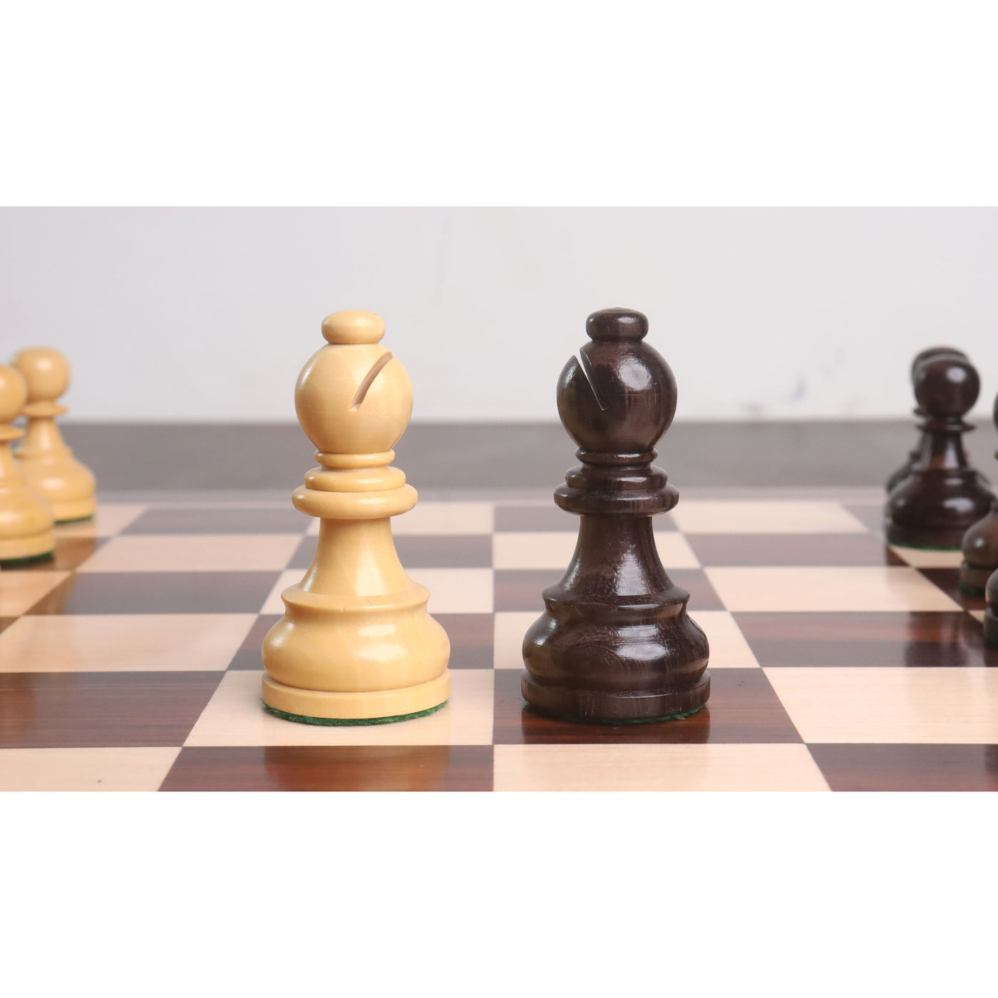 Slightly Imperfect 3.9" Tournament Chess Set- Chess Pieces Only - Rosewood with Extra Queens