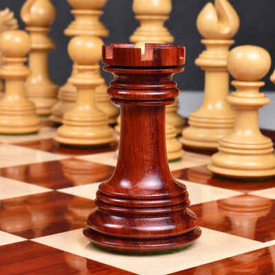 Combo of 4.6" Arthur Luxury Staunton Chess Set - Pieces in Bud Rosewood with Board and Box