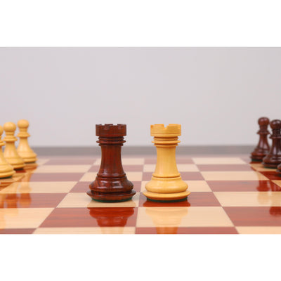 3.3" Spiraled Steed Luxury Chess Set- Chess Pieces Only - Bud Rosewood & Boxwood
