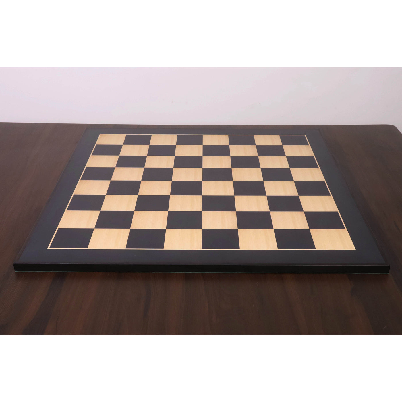 26" Large Ebony & Maple Wood Printed Chess Board- 70mm square- Gloss Finish